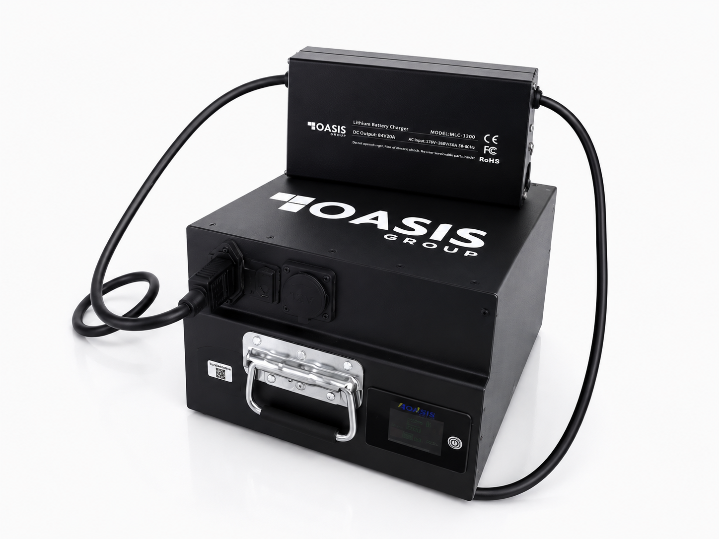 Oasis Group LFP battery pack and charger